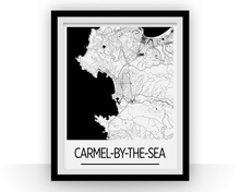 Load image into Gallery viewer, Carmel-By-The-Sea Map Poster - California Map Print - Art Deco Series
