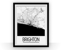 Load image into Gallery viewer, Brighton Map Poster - England Map Print - Art Deco Series
