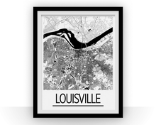 Charger l&#39;image dans la galerie, Affiche cartographique de Louisville - Style Art Déco
