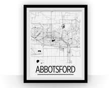 Load image into Gallery viewer, Abbotsford British Columbia Map Poster - British Columbia Map Print - Art Deco Series
