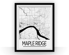 Charger l&#39;image dans la galerie, Affiche cartographique de Maple Ridge British Columbia - Style Art Déco
