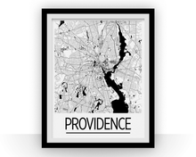 Load image into Gallery viewer, Providence RI Map Poster - Rhode Island Map Print - Art Deco Series
