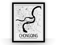 Load image into Gallery viewer, Chongqing Map Poster - china Map Print - Art Deco Series
