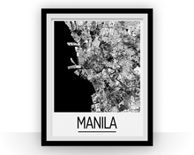 Charger l&#39;image dans la galerie, Manila Map Poster - philippines Map Print - Art Deco Series
