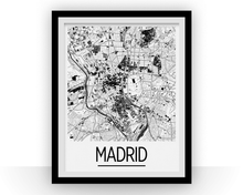 Load image into Gallery viewer, Madrid Map Poster - spain Map Print - Art Deco Series

