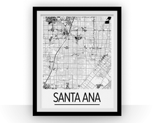 Load image into Gallery viewer, Santa Ana Map Poster - usa Map Print - Art Deco Series

