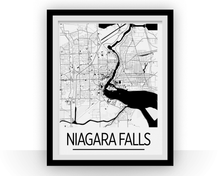 Charger l&#39;image dans la galerie, Affiche cartographique de Niagara Falls - Style Art Déco
