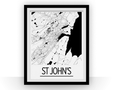 Load image into Gallery viewer, St Johns Map Poster - nl Map Print - Art Deco Series
