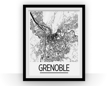 Load image into Gallery viewer, Grenoble Map Poster - France Map Print - Art Deco Series

