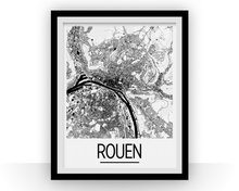 Load image into Gallery viewer, Rouen Map Poster - france Map Print - Art Deco Series
