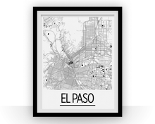 Charger l&#39;image dans la galerie, El Paso Map Poster - usa Map Print - Art Deco Series
