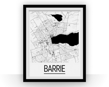 Load image into Gallery viewer, Barrie Ontario Map Poster - Ontario Map Print - Art Deco Series
