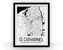 Charger l&#39;image dans la galerie, Affiche cartographique de St Catharines Ontario - Style Art Déco
