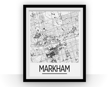 Charger l&#39;image dans la galerie, Affiche cartographique de Markham Ontario - Style Art Déco
