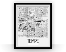 Load image into Gallery viewer, Tempe AZ Map Poster - Arizona Map Print - Art Deco Series
