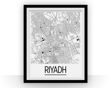 Charger l&#39;image dans la galerie, Riyadh Map Poster - saudi arabia Map Print - Art Deco Series
