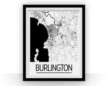 Load image into Gallery viewer, Burlington Map Poster - Vermont Map Print - Art Deco Series
