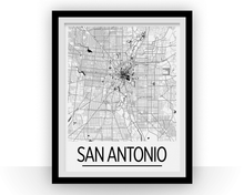 Load image into Gallery viewer, San Antonio Map Poster - usa Map Print - Art Deco Series
