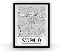 Load image into Gallery viewer, Sao Paulo Map Poster - brazil Map Print - Art Deco Series
