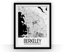 Charger l&#39;image dans la galerie, Affiche cartographique de Berkeley - Style Art Déco
