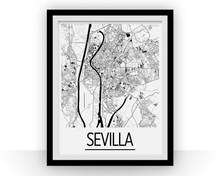 Load image into Gallery viewer, Sevilla Map Poster - spain Map Print - Art Deco Series
