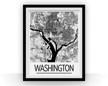 Load image into Gallery viewer, Washington Map Poster - usa Map Print - Art Deco Series
