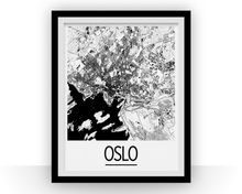 Charger l&#39;image dans la galerie, Oslo Map Poster - norway Map Print - Art Deco Series

