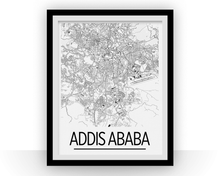 Load image into Gallery viewer, Addis Ababa Map Poster - Ethiopia Map Print - Art Deco Series
