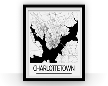 Charger l&#39;image dans la galerie, Affiche cartographique de Charlottetown PEI - Style Art Déco
