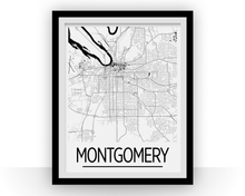 Load image into Gallery viewer, Montgomery Map Poster - usa Map Print - Art Deco Series
