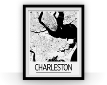 Load image into Gallery viewer, Charleston Map Poster - usa Map Print - Art Deco Series
