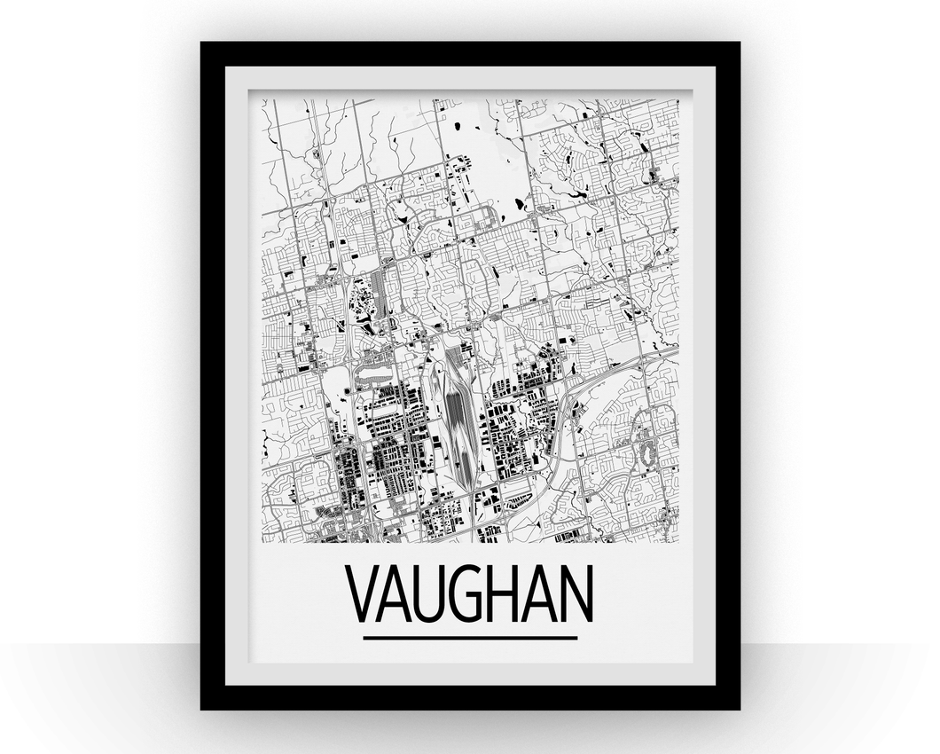 Vaughan Ontario Map Poster - Ontario Map Print - Art Deco Series