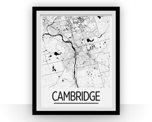 Load image into Gallery viewer, Cambridge Ontario Map Poster - Ontario Map Print - Art Deco Series
