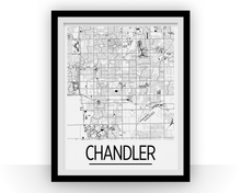 Load image into Gallery viewer, Chandler Map Poster - usa Map Print - Art Deco Series
