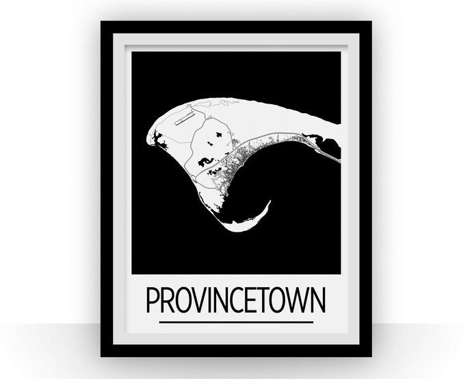 Provincetown Map Poster - usa Map Print - Art Deco Series