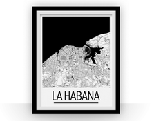 Load image into Gallery viewer, Havana Map Poster - cuba Map Print - Art Deco Series
