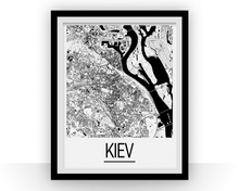 Load image into Gallery viewer, Kiev Map Poster - Ukraine Map Print - Art Deco Series
