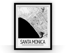Charger l&#39;image dans la galerie, Affiche cartographique de Santa Monica - Style Art Déco
