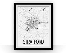 Charger l&#39;image dans la galerie, Affiche cartographique de Stratford ON - Style Art Déco
