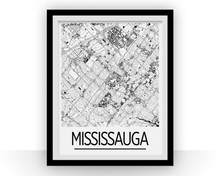 Load image into Gallery viewer, Mississauga Map Poster - Ontario Map Print - Art Deco Series
