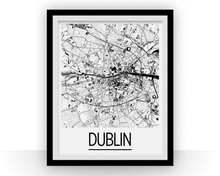 Load image into Gallery viewer, Dublin Map Poster - ireland Map Print - Art Deco Series

