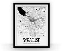 Charger l&#39;image dans la galerie, Affiche cartographique de Syracuse - Style Art Déco

