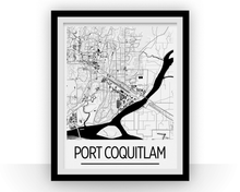 Charger l&#39;image dans la galerie, Affiche cartographique de Port Coquitlam British Columbia - Style Art Déco
