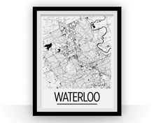 Charger l&#39;image dans la galerie, Affiche cartographique de Waterloo Ontario - Style Art Déco
