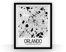 Load image into Gallery viewer, Orlando Map Poster - usa Map Print - Art Deco Series
