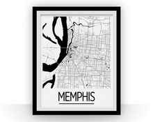 Load image into Gallery viewer, Memphis Map Poster - usa Map Print - Art Deco Series
