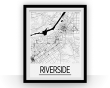 Charger l&#39;image dans la galerie, Riverside Map Poster - usa Map Print - Art Deco Series
