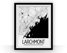 Charger l&#39;image dans la galerie, Affiche cartographique de Larchmont NY - Style Art Déco
