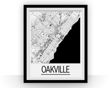Load image into Gallery viewer, Oakville Ontario Map Poster - Ontario Map Print - Art Deco Series

