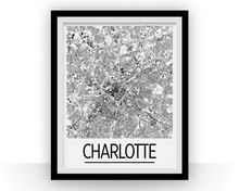 Load image into Gallery viewer, Charlotte Map Poster - usa Map Print - Art Deco Series

